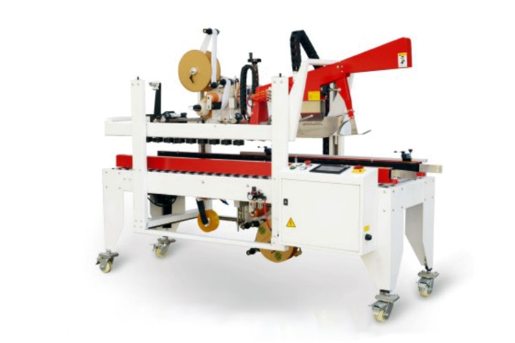 Labeling type automatic carton sealer