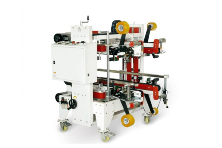 Linear semi-automatic corner carton sealer