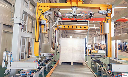 High-speed double-arm wrapping machine improves the pallet packaging rhythm and is suitable for large factories and logistics warehousing automation production lines