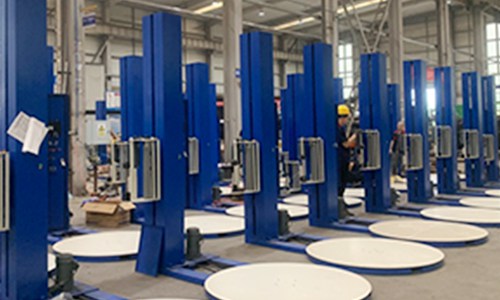This turntable stretch film wrapping machine is becoming the "standard" for shipping and packaging, completing pallet packaging with one click.
