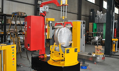 How to wrap fabric rolls, coils, and paper tubes without loosening? Small cylindrical wrapping machines offer a full, more stable wrap.