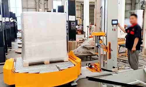 Pallet Inline Stretch Wrapping Machine Automatically Integrates with Conveyors to Boost Pallet Packing Efficiency