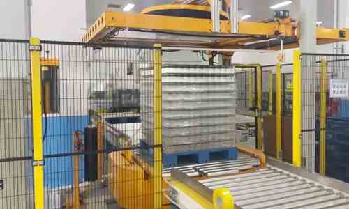 Top of Pallet Loads Prone to Moisture During Continuous Dispatch? Online Top-Sheet Stretch Wrapping Machine Completes Full Protection in One Process